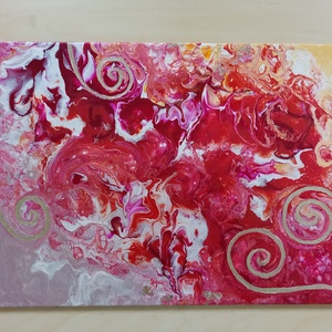 Tavasz fluid art festmény - Meska.hu
