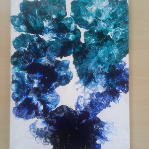 Fluid art festmény Agancs, Otthon & Életmód, Dekoráció, Kép & Falikép, Vászonkép, Festészet, MESKA