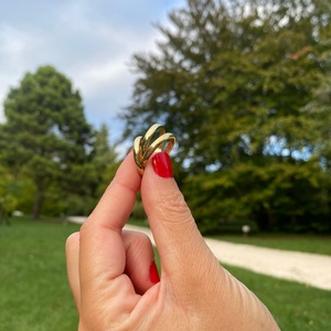 Aranyozott sárgaréz karikagyűrű több méretben - ékszer - gyűrű - kerek gyűrű - Meska.hu