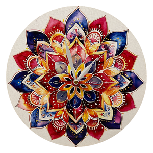 Mandala Falióra, Otthon & Életmód, Dekoráció, Fali és függő dekoráció, Falióra & óra, Famegmunkálás, Festett tárgyak, MESKA