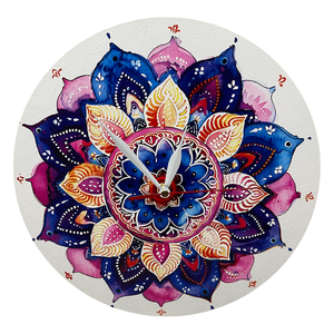 Mandala Falióra, Otthon & Életmód, Dekoráció, Fali és függő dekoráció, Falióra & óra, Famegmunkálás, Festett tárgyak, MESKA