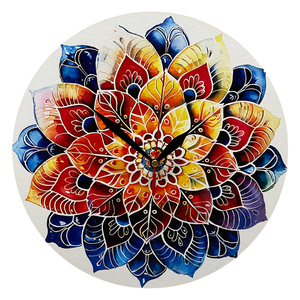Mandala Falióra, Otthon & Életmód, Dekoráció, Fali és függő dekoráció, Falióra & óra, Famegmunkálás, Festett tárgyak, MESKA