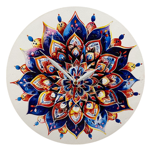 Mandala Falióra, Otthon & Életmód, Dekoráció, Fali és függő dekoráció, Falióra & óra, Famegmunkálás, Festett tárgyak, MESKA