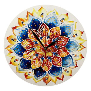 Mandala Falióra, Otthon & Életmód, Dekoráció, Fali és függő dekoráció, Falióra & óra, Famegmunkálás, Festett tárgyak, MESKA