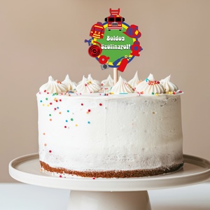 Tűzoltós torta beszúró, színes topper, fából, számos, Otthon & Életmód, Konyhafelszerelés, tálalás, Sütés, főzés, Sütidísz, Famegmunkálás, Festett tárgyak, MESKA