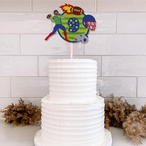 Amerikai focis, számos torta beszúró, színes topper, fából - otthon & életmód - konyhafelszerelés, tálalás - sütés, főzés - sütidísz - Meska.hu