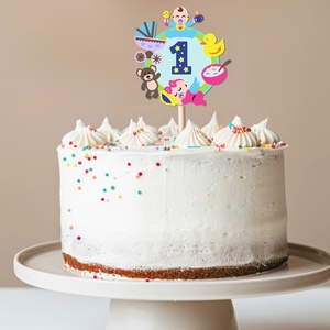 Baba torta beszúró, színes topper, fából, számos - Meska.hu
