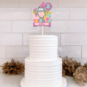Lamantin, névre szóló, számos torta beszúró, színes topper, fából - otthon & életmód - konyhafelszerelés, tálalás - sütés, főzés - sütidísz - Meska.hu