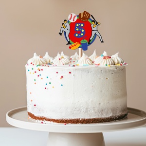 Baseball torta beszúró, színes topper, fából, számos, Otthon & Életmód, Konyhafelszerelés, tálalás, Sütés, főzés, Sütidísz, Famegmunkálás, Festett tárgyak, MESKA