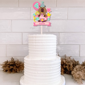 Vízidisznós, névre szóló, számos torta beszúró, színes topper, fából - otthon & életmód - konyhafelszerelés, tálalás - sütés, főzés - sütidísz - Meska.hu