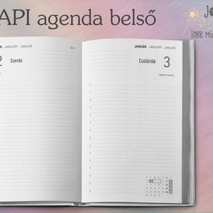 Határidőnapló/agenda egyedi borítóval - saját fotóval, felirattal - A/5 méretű heti vagy napi beosztású -  - Meska.hu