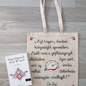 On Sai Vágymágusok vászontáska , Táska & Tok, Bevásárlás & Shopper táska, Shopper, textiltáska, szatyor, Fotó, grafika, rajz, illusztráció, Festett tárgyak, MESKA