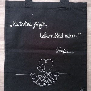 Ha tested fázik József Attila vászontáska - Meska.hu