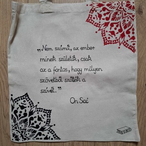 Vágymágusok idézetes hosszúfülű vászontáska - táska & tok - bevásárlás & shopper táska - shopper, textiltáska, szatyor - Meska.hu