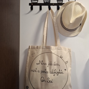 On Sai Scar idézetes hosszúfülű vászontáska - táska & tok - bevásárlás & shopper táska - shopper, textiltáska, szatyor - Meska.hu