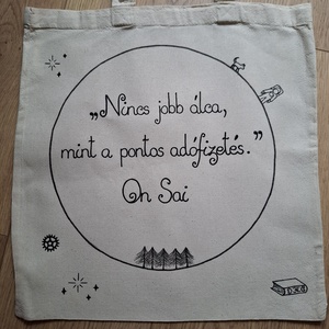 On Sai Scar idézetes hosszúfülű vászontáska - táska & tok - bevásárlás & shopper táska - shopper, textiltáska, szatyor - Meska.hu