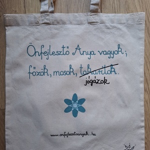 Önfejlesztő Anya vászontáska - táska & tok - bevásárlás & shopper táska - shopper, textiltáska, szatyor - Meska.hu