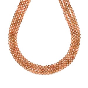 Cirkon fazettált közép sötét púder golyó 3mm  ékszerkészítő alapanyag (füzér), Kellékek & szerszámok, Ásvány alapanyag, Ásványfüzér, , MESKA