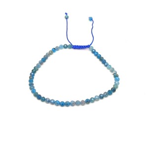Fazettált apatit golyós ásvány karkötő csúszócsomóval 4�5mm, Ékszer, Karkötő, Ásványkarkötő, , MESKA