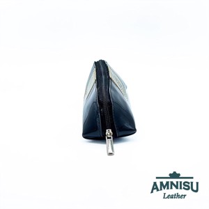 Fekete lakk - arany lakk rombusz swarovski köves bőr neszeszer / tolltartó L8002-2008 - táska & tok - neszesszer - Meska.hu