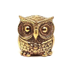 Réz figura bagoly arany 5x4cm, Otthon & Életmód, Dekoráció, Spiritualitás, , MESKA