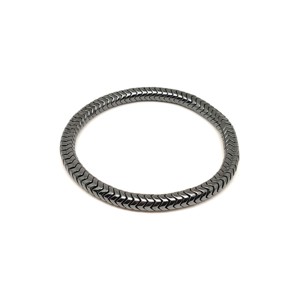 Hematit szürke hullámkorong karkötő 6x3mm Hullámvas - Meska.hu