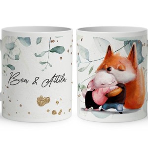 Kérd a neveddel - Nyuszi és Róka mintás bögre, Otthon & Életmód, Konyhafelszerelés, tálalás, Tálalás, Bögre & Csésze, , MESKA