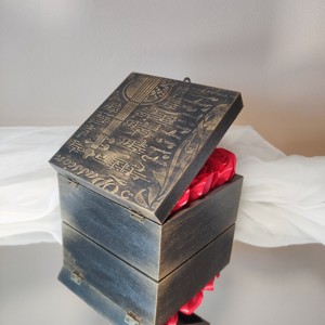Szatén rózsabox - otthon & életmód - dekoráció - virágdísz és tartó - virágbox, virágdoboz - Meska.hu