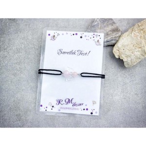 Szeretlek Tesó rózsakvarc angyal karkötő, Ékszer, Karkötő, Karkötő medállal, , MESKA