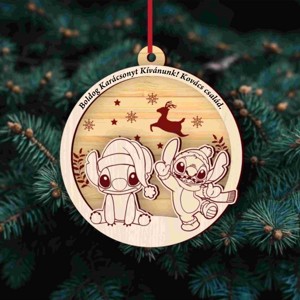 Stitch Fa Karácsonyfadísz � Névre Szóló Karácsonyi Ajándék - Meska.hu