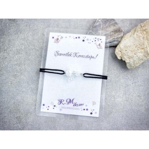 Szeretlek Keresztapa hegyikristály angyal karkötő, Ékszer, Karkötő, Karkötő medállal, , MESKA