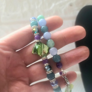 Türkiz árnyalatú nyári ékszerszett � Gyógyító kövekből készült egyedi karkötőpáros és fülbevaló - ékszer - ékszerszett - Meska.hu