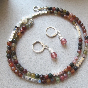 Minimalista Achát Hematit  ékszerszett természetes kövekből  tökéletes ajándék, Ékszer, Ékszerszett, Ékszerkészítés, MESKA