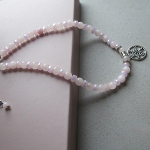 Csillogó Rózsakvarc Nyaklánc Hópehely Medállal � Egyedi Ásvány Ékszer, Ékszer, Nyaklánc, Gyöngyös nyaklánc, Ékszerkészítés, MESKA