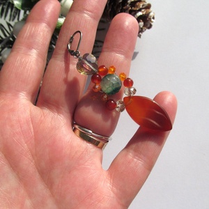 Vibráló Színű Achát Struktúra  Karkötő és Fülbevaló Ékszerszett a Természet Laborjából - ékszer - ékszerszett - Meska.hu