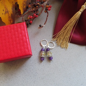 Ametiszt Álomfény � Kézzel Készült Ezüst Fülbevaló - ékszer - fülbevaló - lógó csepp fülbevaló - Meska.hu