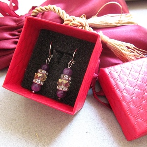 Ametiszt Álomfény � Kézzel Készült Ezüst Fülbevaló - ékszer - fülbevaló - lógó csepp fülbevaló - Meska.hu