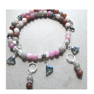 Cukor Felhő Ásvány Ékszer � Nyaklánc és Fülbevaló Szett Természetes Kövekből - ékszer - ékszerszett - Meska.hu