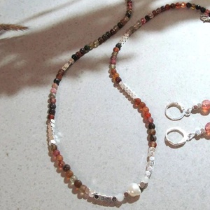 Minimalista Achát Hematit  ékszerszett természetes kövekből � tökéletes ajándék - ékszer - ékszerszett - Meska.hu