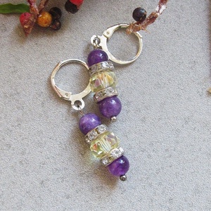 Ametiszt Álomfény � Kézzel Készült Ezüst Fülbevaló - ékszer - fülbevaló - lógó csepp fülbevaló - Meska.hu