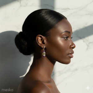 Ametiszt Álomfény � Kézzel Készült Ezüst Fülbevaló - ékszer - fülbevaló - lógó csepp fülbevaló - Meska.hu