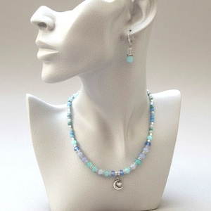 Akvamarin álom � Mesés ékszerszett ezüst fülbevalóval, díszdobozba rejtve, Ékszer, Ékszerszett, Ékszerkészítés, MESKA