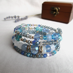 Tengeri Harmónia � 4 soros Alaktartó Karkötő Akvamarinnal és Amazonittal - ékszer - karkötő - ásványkarkötő - Meska.hu