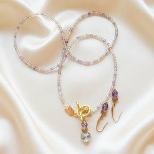 Lélekegyensúly � Különleges Fluorit és Hematit Ékszerek Ajándék Dísztasakban - ékszer - ékszerszett - Meska.hu