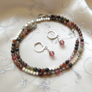 Minimalista Achát Hematit  ékszerszett természetes kövekből � tökéletes ajándék, Ékszer, Ékszerszett, Ékszerkészítés, MESKA