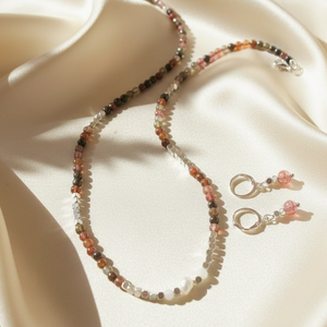 Minimalista Achát Hematit  ékszerszett természetes kövekből � tökéletes ajándék - ékszer - ékszerszett - Meska.hu