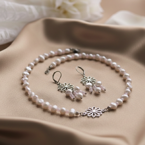 Vintage Álom � Kézzel Készült Virágos Ékszerkompozíció - ékszer - ékszerszett - Meska.hu