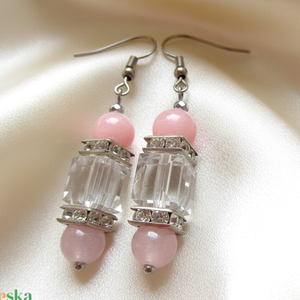  Csillogó  Perzsa Jáde kristály fülbevaló, Ékszer, Fülbevaló, Lógó fülbevaló, Ékszerkészítés, MESKA