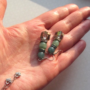 Zöld Harmónia � Nemesacél Ékszerszett Valódi Aventurinnal és Kristályokkal - ékszer - ékszerszett - Meska.hu