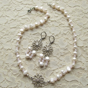 Vintage Álom � Kézzel Készült Virágos Ékszerkompozíció - ékszer - ékszerszett - Meska.hu